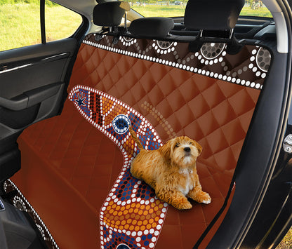 Aboriginal Dot Boomerang Print Pet Car Back Seat Cover