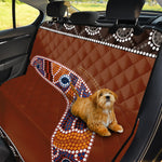 Aboriginal Dot Boomerang Print Pet Car Back Seat Cover