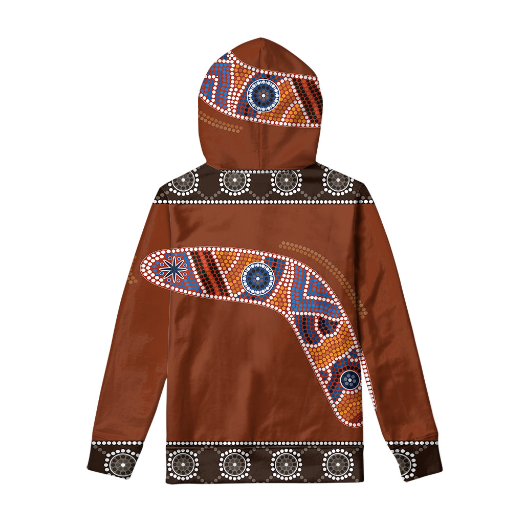 Aboriginal Dot Boomerang Print Pullover Hoodie