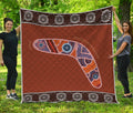 Aboriginal Dot Boomerang Print Quilt
