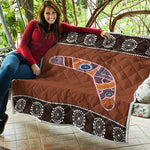 Aboriginal Dot Boomerang Print Quilt