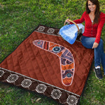 Aboriginal Dot Boomerang Print Quilt