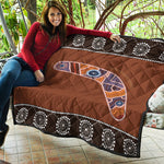 Aboriginal Dot Boomerang Print Quilt