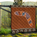 Aboriginal Dot Boomerang Print Quilt
