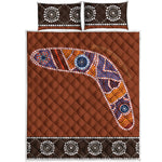 Aboriginal Dot Boomerang Print Quilt Bed Set