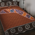Aboriginal Dot Boomerang Print Quilt Bed Set
