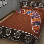 Aboriginal Dot Boomerang Print Quilt Bed Set