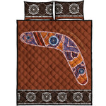 Aboriginal Dot Boomerang Print Quilt Bed Set