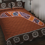 Aboriginal Dot Boomerang Print Quilt Bed Set