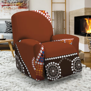 Aboriginal Dot Boomerang Print Recliner Slipcover