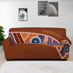 Aboriginal Dot Boomerang Print Sofa Cover