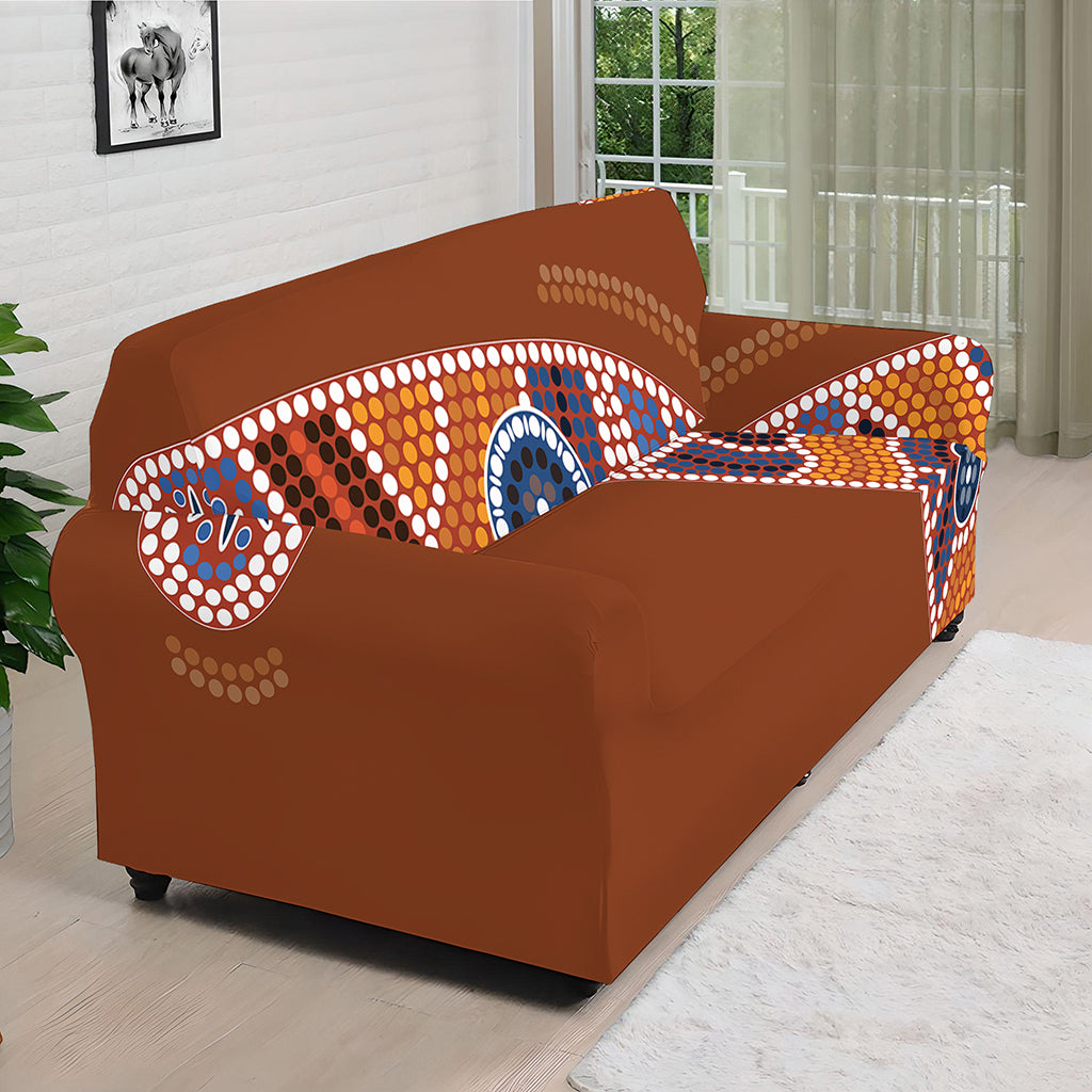 Aboriginal Dot Boomerang Print Sofa Cover