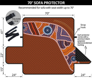 Aboriginal Dot Boomerang Print Sofa Protector