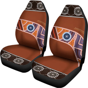 Aboriginal Dot Boomerang Print Universal Fit Car Seat Covers