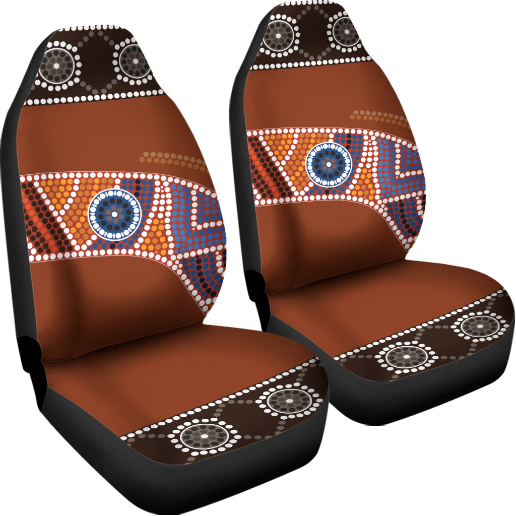 Aboriginal Dot Boomerang Print Universal Fit Car Seat Covers