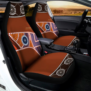 Aboriginal Dot Boomerang Print Universal Fit Car Seat Covers