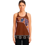 Aboriginal Dot Boomerang Print Women's Racerback Tank Top