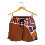 Aboriginal Dot Boomerang Print Women's Shorts
