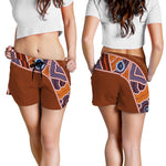 Aboriginal Dot Boomerang Print Women's Shorts