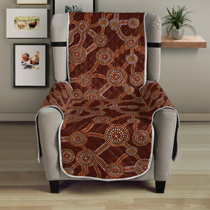 Aboriginal Indigenous Dot Pattern Print Armchair Protector