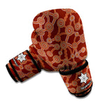 Aboriginal Indigenous Dot Pattern Print Boxing Gloves