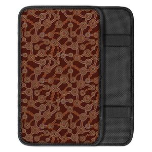 Aboriginal Indigenous Dot Pattern Print Car Center Console Cover