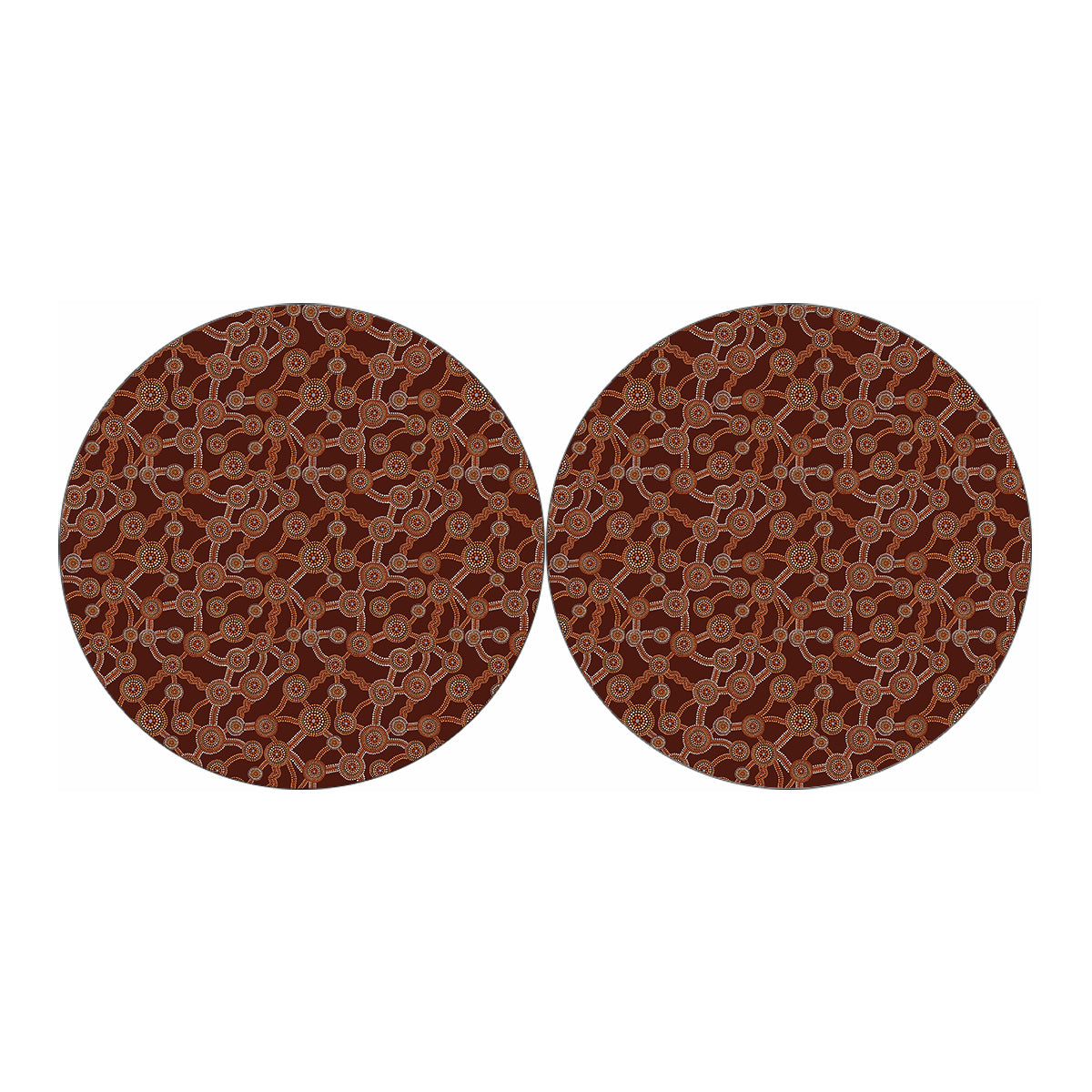 Aboriginal Indigenous Dot Pattern Print Car Coasters