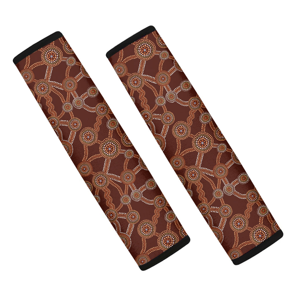 Aboriginal Indigenous Dot Pattern Print Car Seat Belt Covers