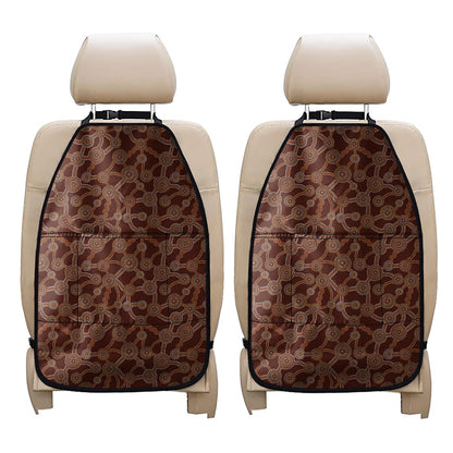 Aboriginal Indigenous Dot Pattern Print Car Seat Organizers