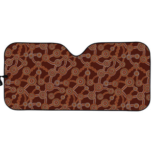 Aboriginal Indigenous Dot Pattern Print Car Sun Shade