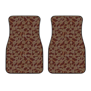 Aboriginal Indigenous Dot Pattern Print Front Car Floor Mats