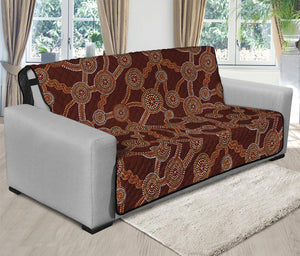 Aboriginal Indigenous Dot Pattern Print Futon Protector