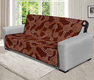 Aboriginal Indigenous Dot Pattern Print Futon Protector