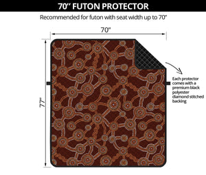 Aboriginal Indigenous Dot Pattern Print Futon Protector