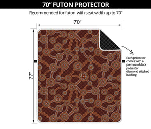 Aboriginal Indigenous Dot Pattern Print Futon Protector