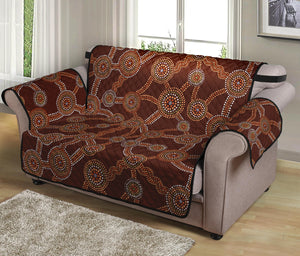 Aboriginal Indigenous Dot Pattern Print Loveseat Protector