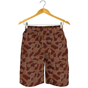 Aboriginal Indigenous Dot Pattern Print Men's Shorts