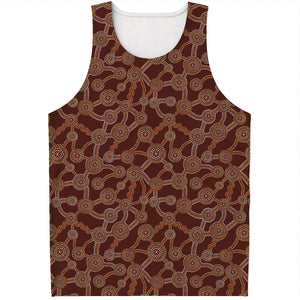 Aboriginal Indigenous Dot Pattern Print Men's Tank Top