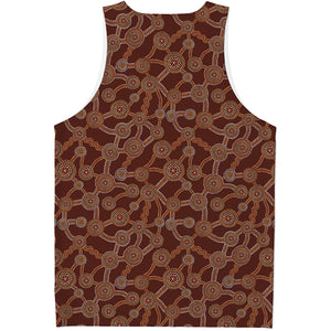 Aboriginal Indigenous Dot Pattern Print Men's Tank Top