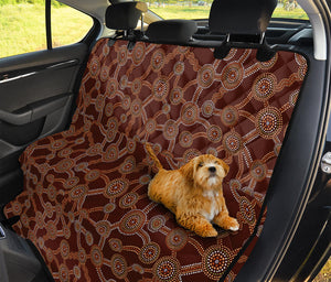 Aboriginal Indigenous Dot Pattern Print Pet Car Back Seat Cover