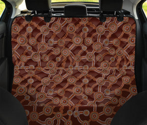 Aboriginal Indigenous Dot Pattern Print Pet Car Back Seat Cover