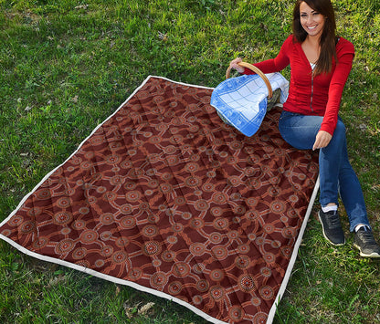 Aboriginal Indigenous Dot Pattern Print Quilt