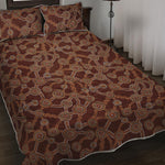 Aboriginal Indigenous Dot Pattern Print Quilt Bed Set