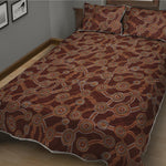 Aboriginal Indigenous Dot Pattern Print Quilt Bed Set