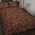 Aboriginal Indigenous Dot Pattern Print Quilt Bed Set