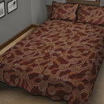 Aboriginal Indigenous Dot Pattern Print Quilt Bed Set