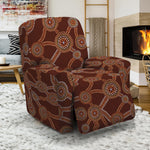 Aboriginal Indigenous Dot Pattern Print Recliner Slipcover