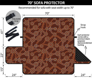 Aboriginal Indigenous Dot Pattern Print Sofa Protector