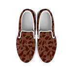 Aboriginal Indigenous Dot Pattern Print White Slip On Shoes