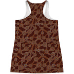 Aboriginal Indigenous Dot Pattern Print Women's Racerback Tank Top